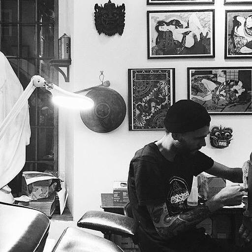 Olle Alm, tattoo artist at Kollektivet Hvitan